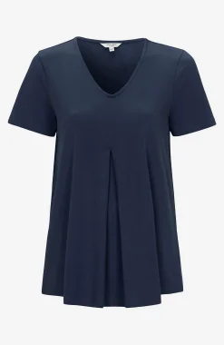 V-udskåret jerseytop