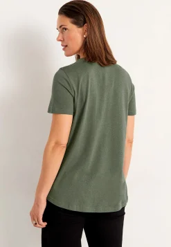 V-udskåret jerseytop