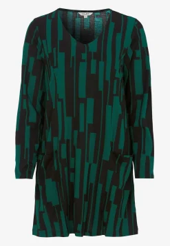 V-udskåret jerseytunika med lommer