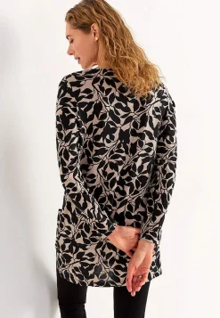 V-udskåret jerseytunika med lommer