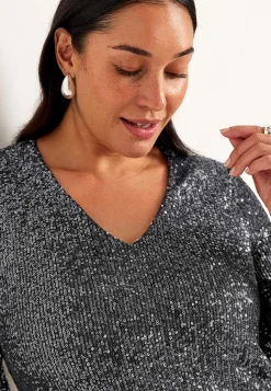 V-udskåret pailletkjole | Cellbes