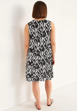 V-udskåret, ærmeløs jerseykjole