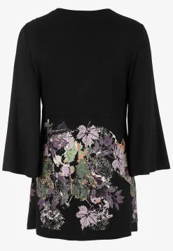 V-udskåret tunika med snoet rynkedetalje