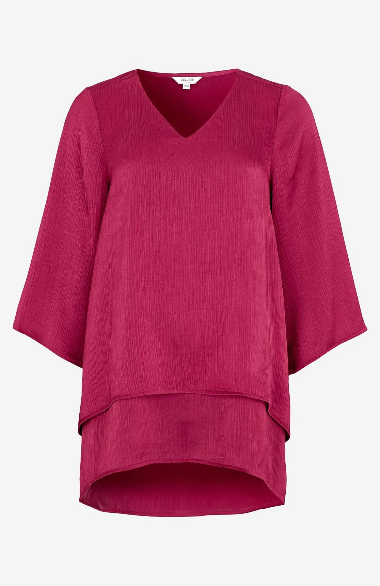 V-udskåret tunika med trompetærme