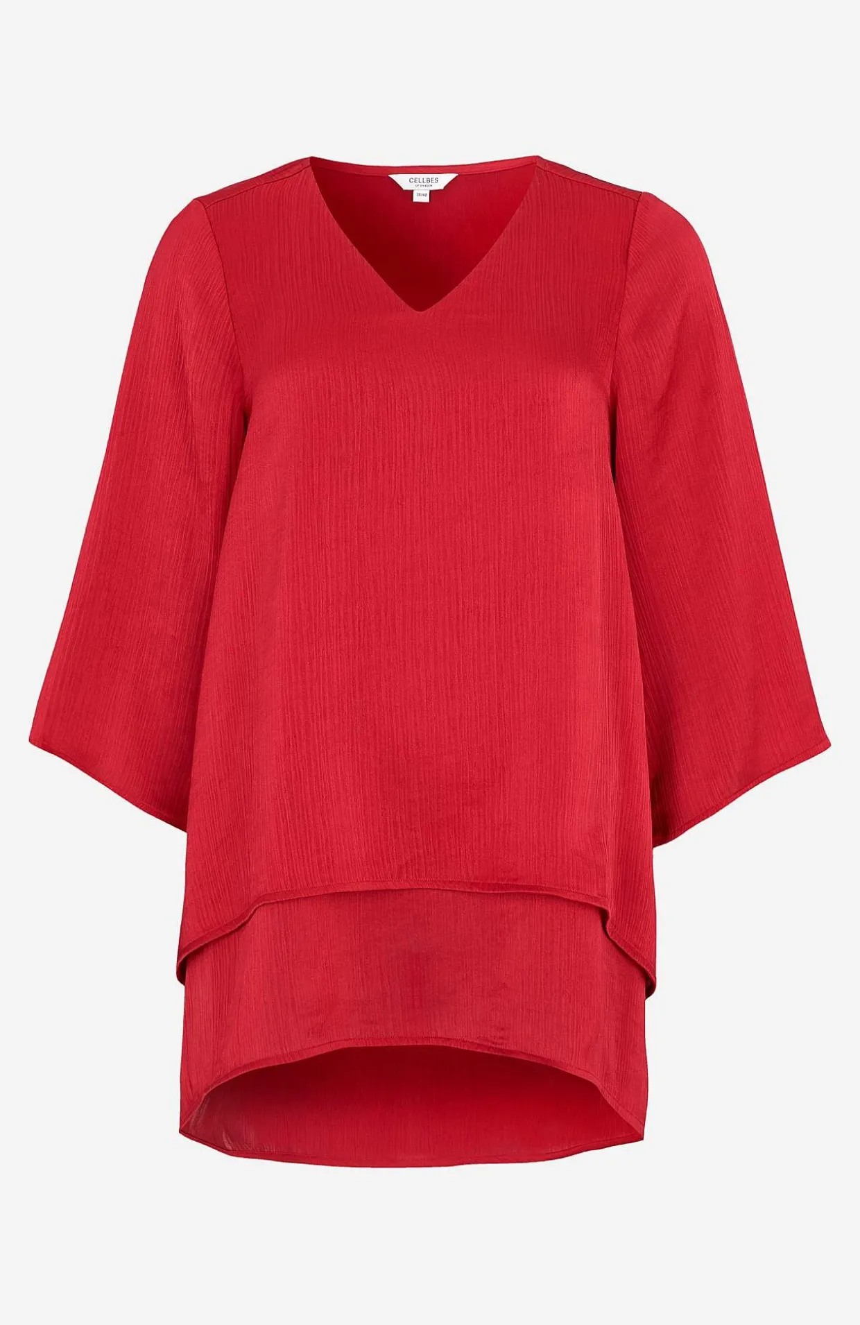 V-udskåret tunika med trompetærme