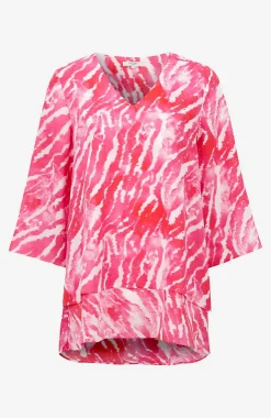 V-udskåret tunika med trompetærme