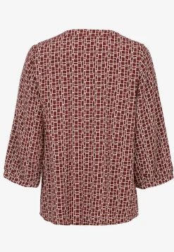 V-udskåret, vævet bluse