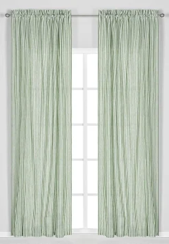 Vævede, stribede panelgardiner 2-pack