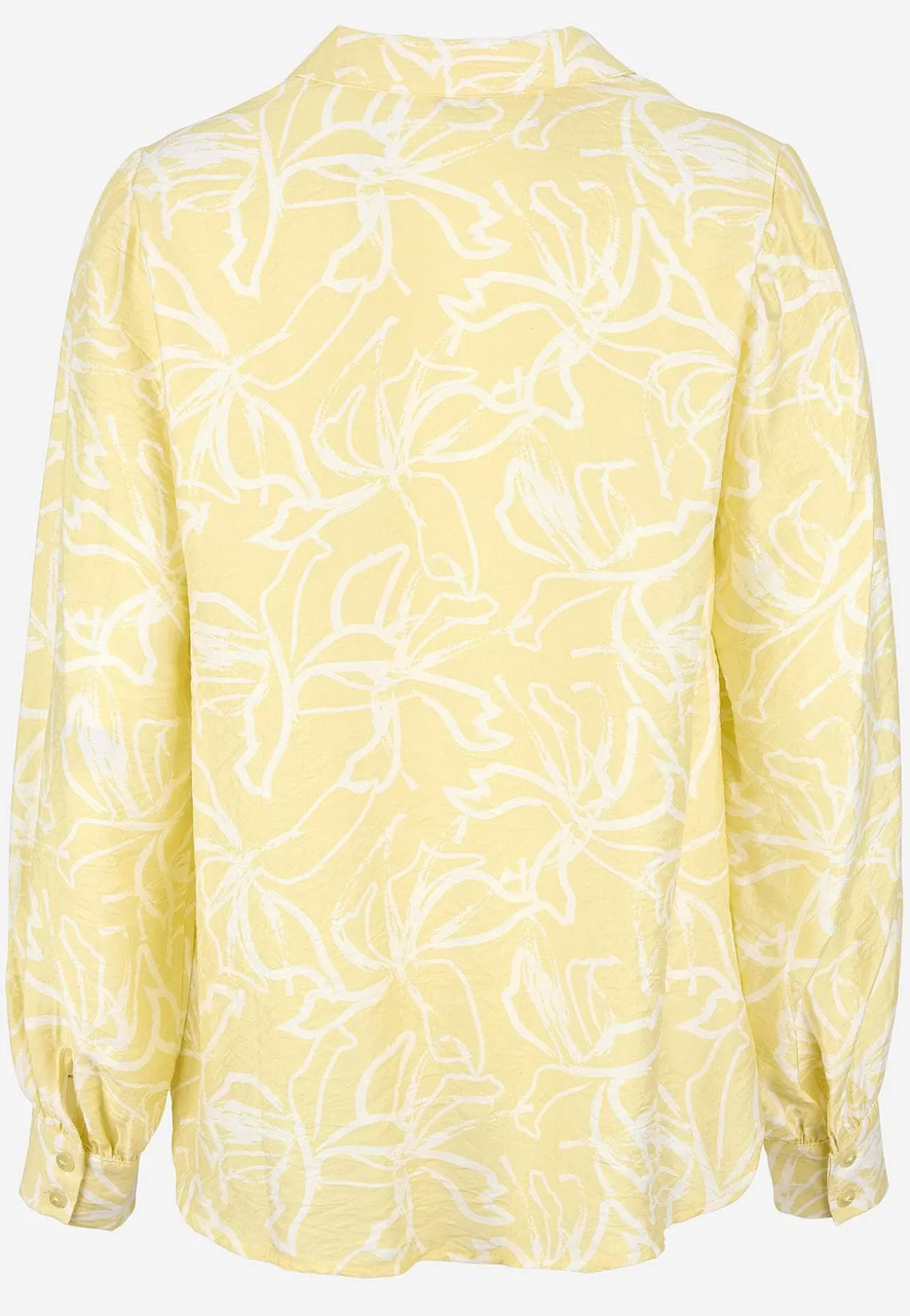 Vævet bluse med brede ærmer