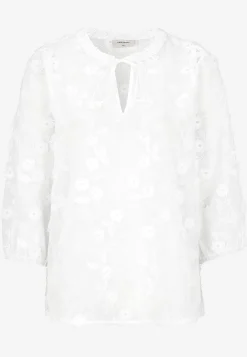 Vævet bluse med broderi | Cellbes