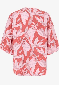 Vævet bluse med pufærme