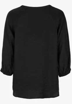 Vævet bluse med struktur