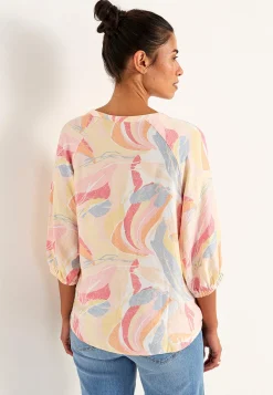 Vævet bluse med struktur