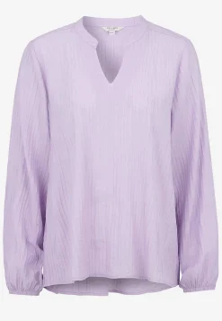 Vævet bluse med struktur