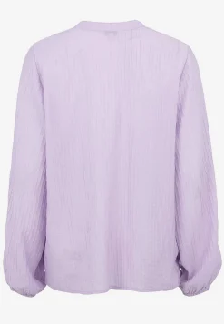 Vævet bluse med struktur