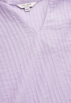 Vævet bluse med struktur