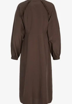 Vævet kjole i poplin