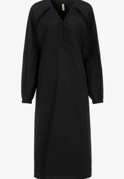 Vævet kjole i poplin