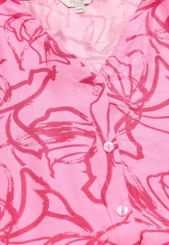 Vævet kjole med knapper