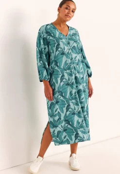 Vævet kjole med lommer