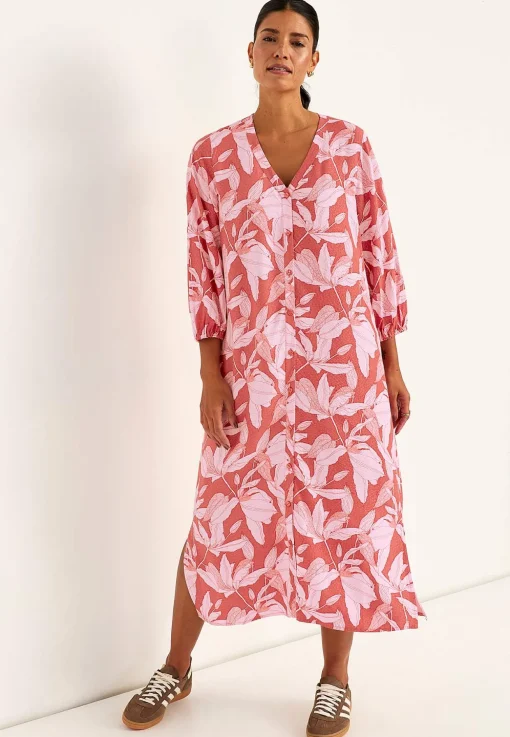 Vævet kjole med lommer