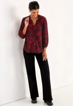 Vævet, mønstret bluse | Cellbes