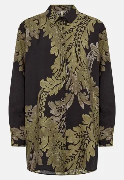 Vævet, mønstret skjorte