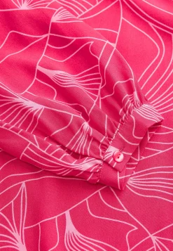 Vævet, mønstret tunikatop