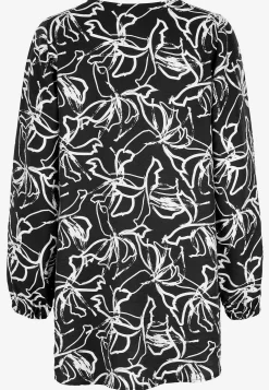 Vævet, mønstret tunikatop