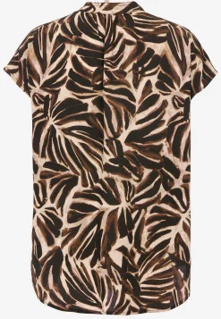 Vævet, mønstret viskosebluse