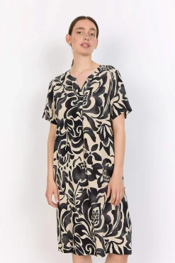 Vævet, mønstret viskosekjole | Cellbes