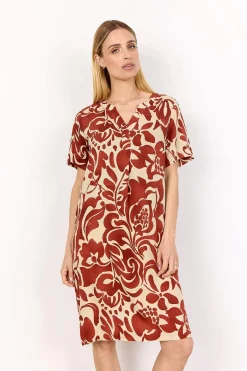 Vævet, mønstret viskosekjole | Cellbes