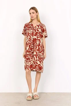 Vævet, mønstret viskosekjole | Cellbes