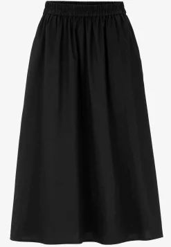 Vævet poplinkjole med lommer