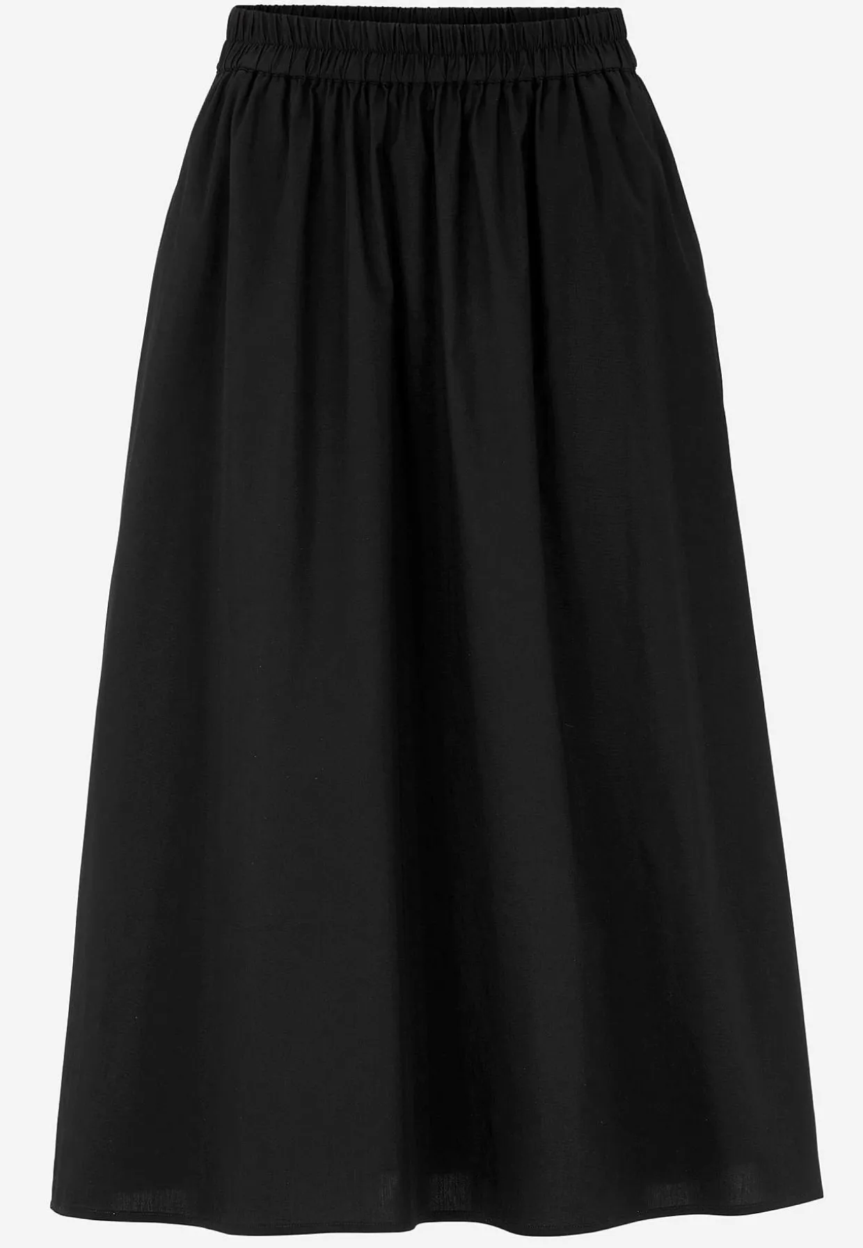 Vævet poplinkjole med lommer