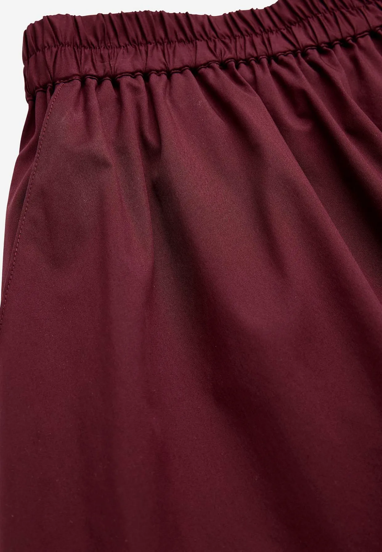 Vævet poplinkjole med lommer