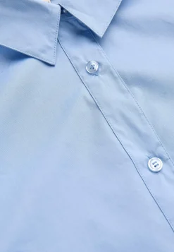 Vævet poplinskjorte