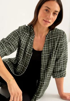 Vævet skjortekjole med lommer | Cellbes