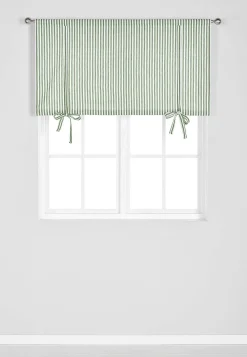 Vævet, stribet liftgardin