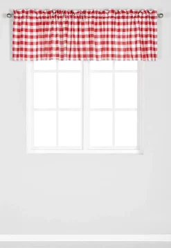 Vævet, ternet gardinkappe