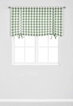 Vævet, ternet liftgardin