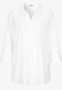 Vævet tunika i poplin