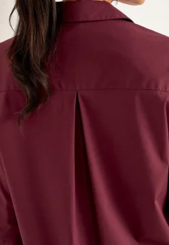 Vævet tunika i poplin