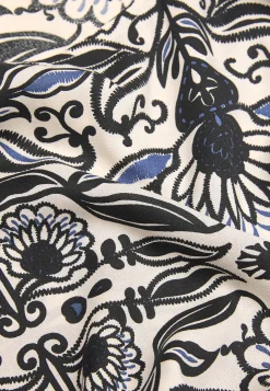 Vævet tunika med 3/4 ærmer