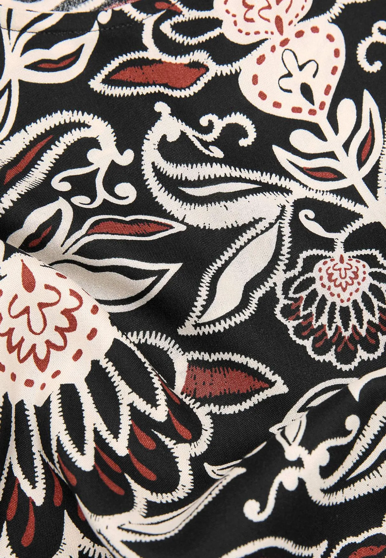 Vævet tunika med 3/4 ærmer