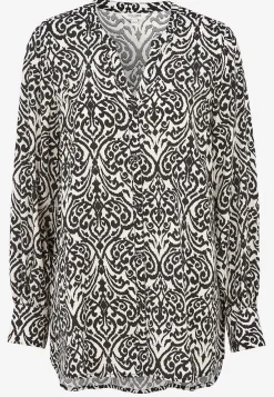 Vævet tunika med knapper