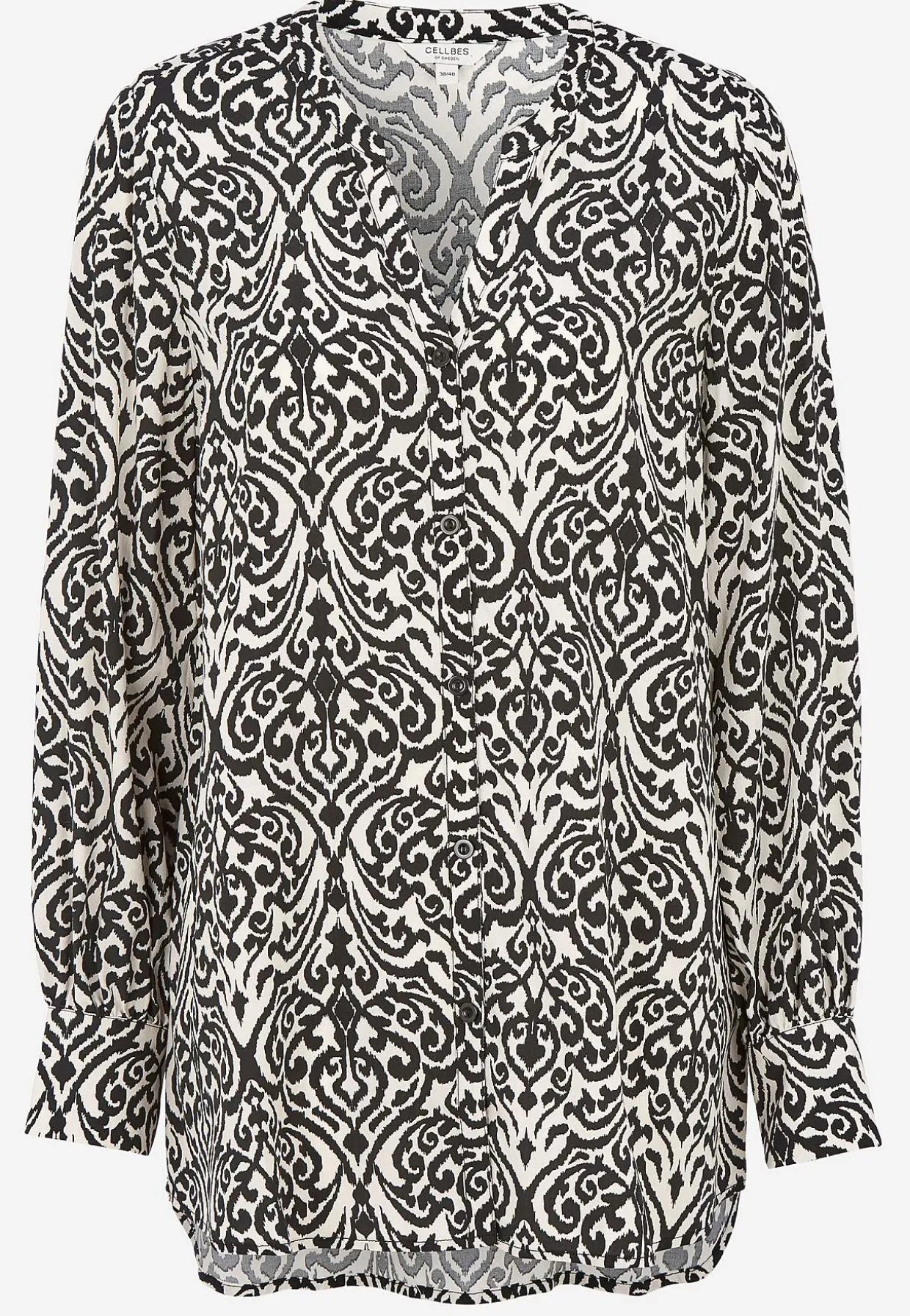 Vævet tunika med knapper