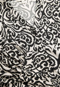 Vævet tunika med knapper