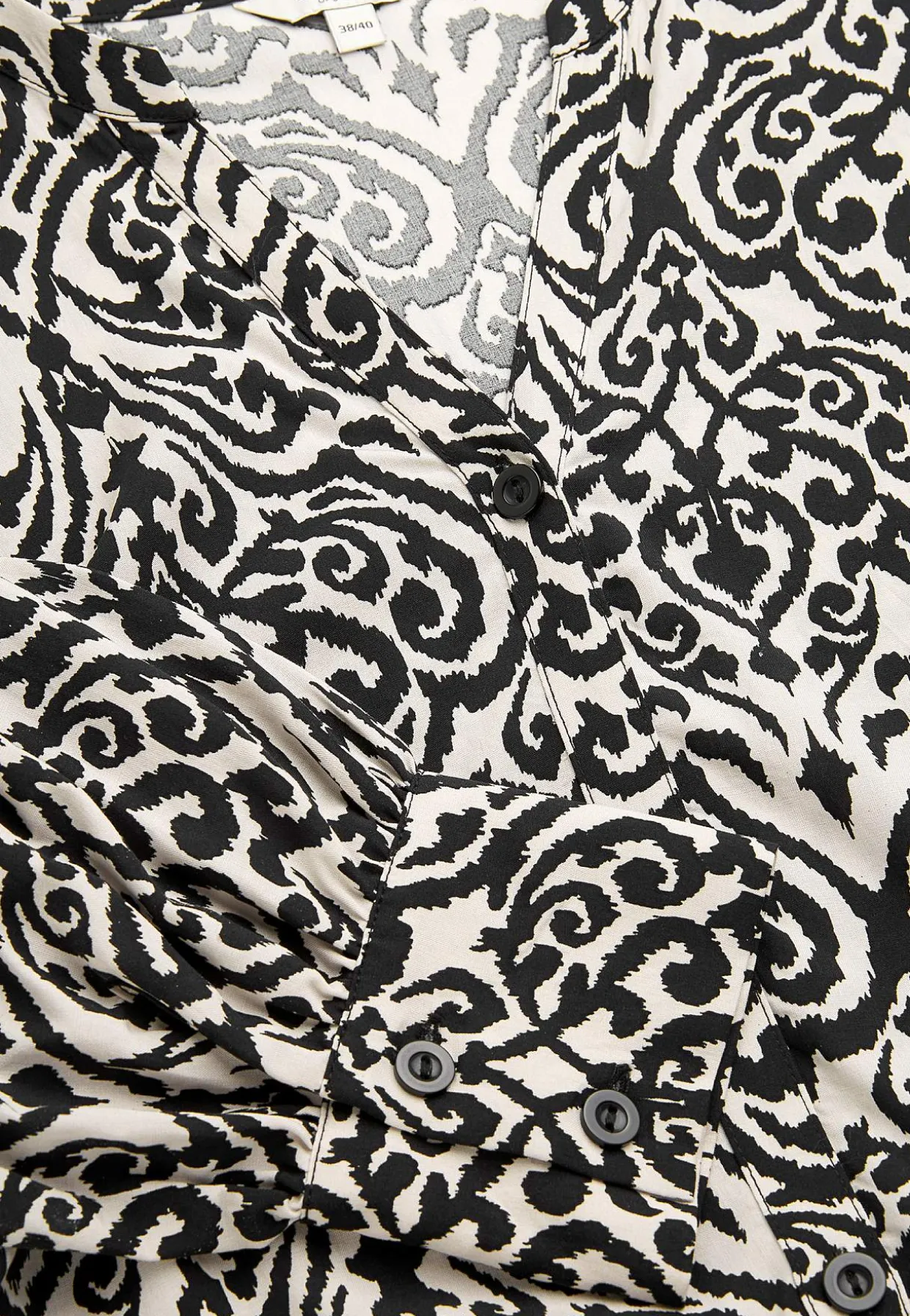 Vævet tunika med knapper