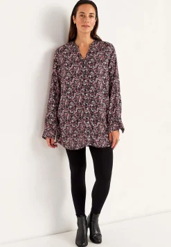 Vævet tunika med knapper